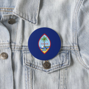 Guam-Flagge Button