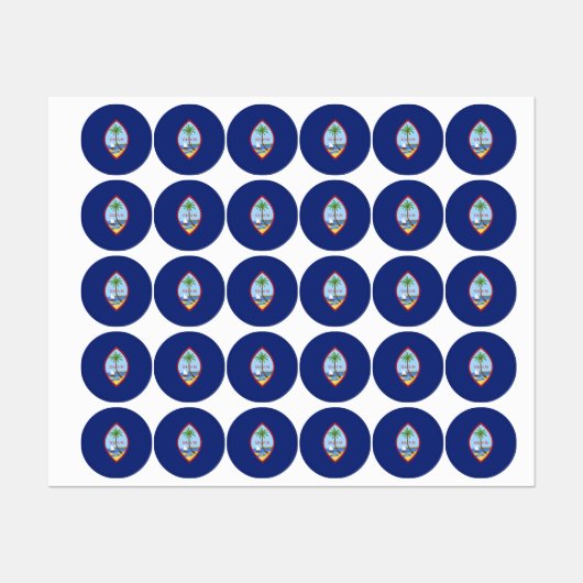 Guam-Flagge Etiketten (Blatt)
