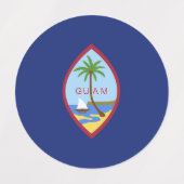 Guam-Flagge Etiketten (Design 2)