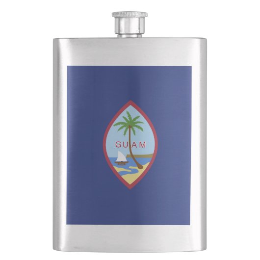 Guam-Flagge Flachmann (Vorderseite)