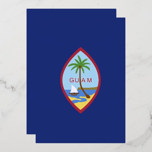 Guam-Flagge Folieneinladung (Vorderseite/Rückseite)