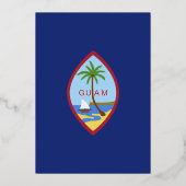 Guam-Flagge Folieneinladung (Rückseite)