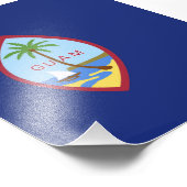 Guam-Flagge Fotodruck (Ecke)