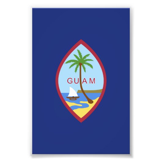 Guam-Flagge Fotodruck (Vorne)