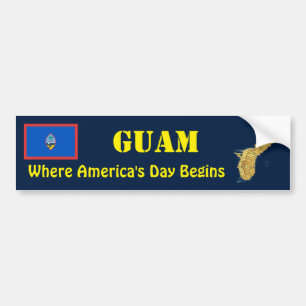Guam-Flagge + Karte Aufkleber Autoaufkleber
