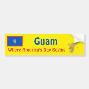 Guam-Flagge + Karte-Aufkleber Autoaufkleber