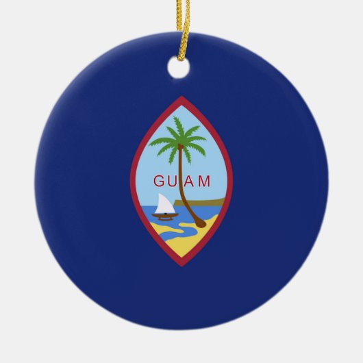 Guam-Flagge Keramik Ornament (Vorne)