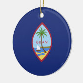 Guam-Flagge Keramik Ornament (Links)
