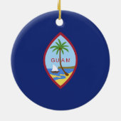 Guam-Flagge Keramik Ornament (Hinten)