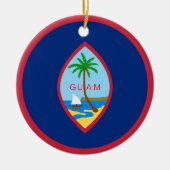 Guam-Flagge Keramik Ornament (Vorne)