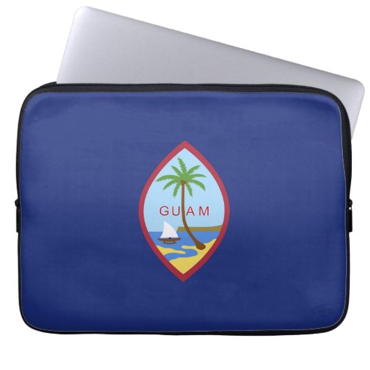 Guam-Flagge Laptopschutzhülle (Vorderseite)