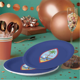 Guam-Flagge Pappteller