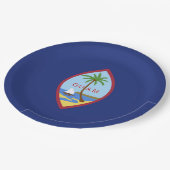Guam-Flagge Pappteller (Schrägansicht)