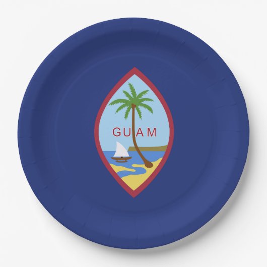 Guam-Flagge Pappteller (Vorderseite)