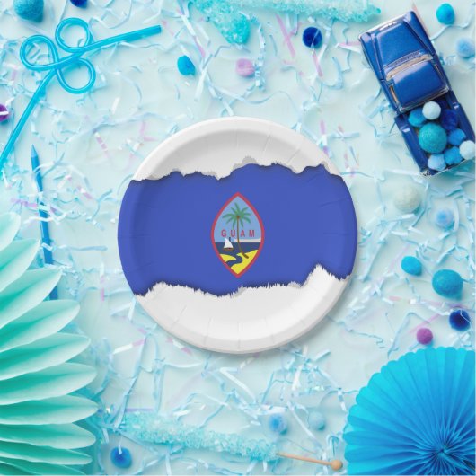 Guam-Flagge Pappteller (Party)