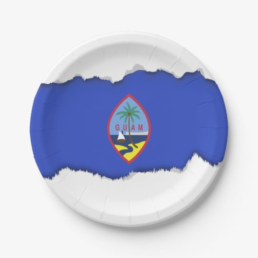 Guam-Flagge Pappteller (Vorderseite)