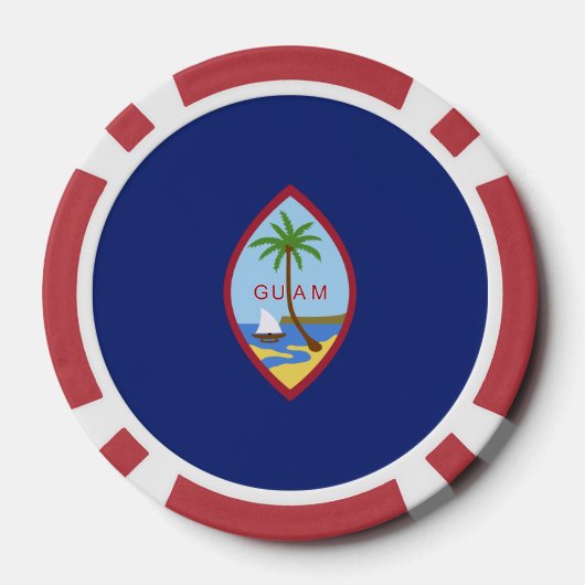 Guam-Flagge Pokerchips (Rückseite)