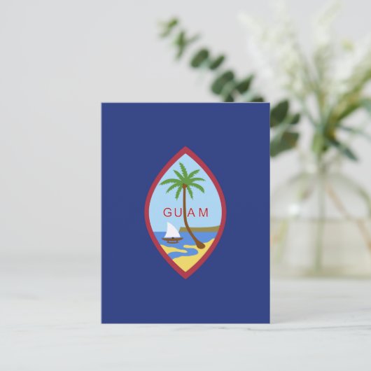 Guam-Flagge Postkarte (Stehend Vorderseite)