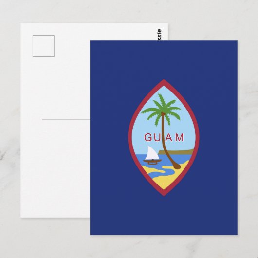 Guam-Flagge Postkarte (Vorne/Hinten)