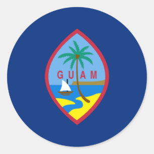 Guam-Flagge Runder Aufkleber