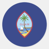 Guam-Flagge Runder Aufkleber (Vorderseite)