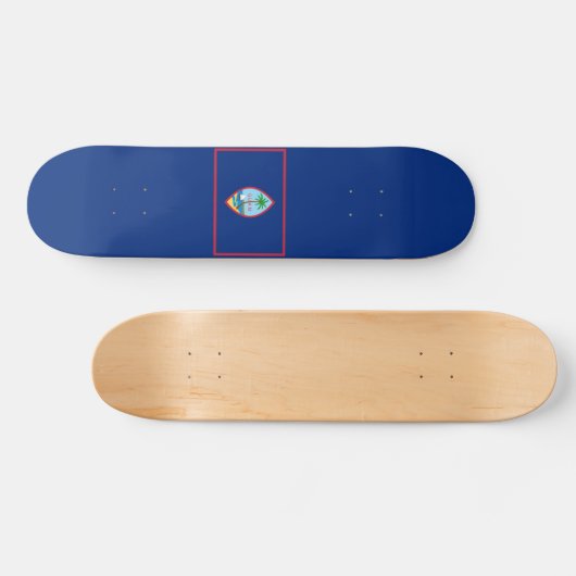 Guam-Flagge  Skateboard (Horizontal)