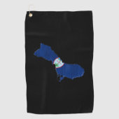 Guam-Flagge und -Karte Golfhandtuch (Vorderseite)