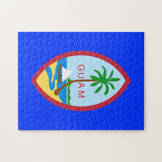 Guam-Flaggen-Puzzlespiel Puzzle (Horizontal)