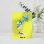 Guam illustrierte Karte Reiseplakat (Stehend Vorderseite)