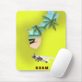 Guam illustrierte Karte Reiseplakat Mousepad (Mit Mouse)