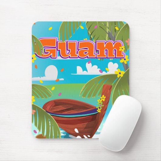 Guam Island Reiseplakat. Mousepad (Mit Mouse)
