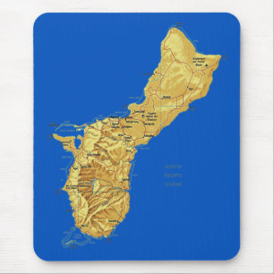 Guam-Karte Mousepad