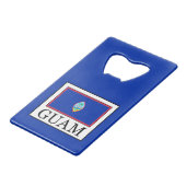 Guam Kreditkarten Flaschenöffner (Vorderseite Schrägansicht)