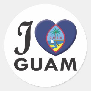 Guam Liebe Runder Aufkleber