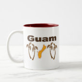 Guam mit Palmen Zweifarbige Tasse (Links)