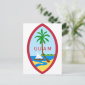 Guam-Offizieller Wappen-Heraldry-Symbol Postkarte (Stehend Vorderseite)