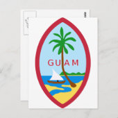Guam-Offizieller Wappen-Heraldry-Symbol Postkarte (Vorne/Hinten)