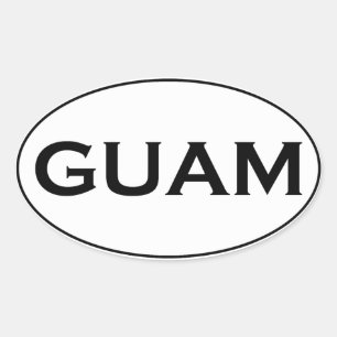GUAM OVALER AUFKLEBER