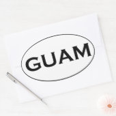 GUAM OVALER AUFKLEBER (Umschlag)