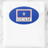 Guam Ovaler Aufkleber (Tasche)