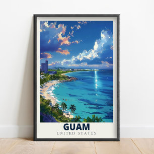 Guam Poster - Guam Druck - Tumon Bay Kunst - Guam