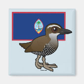 Guam Rail mit Flagge Magnet (Vorne)