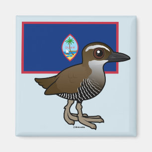Guam Rail mit Flagge Magnet