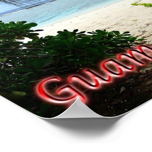 Guam - Ritidian Beach Poster (Ecke)