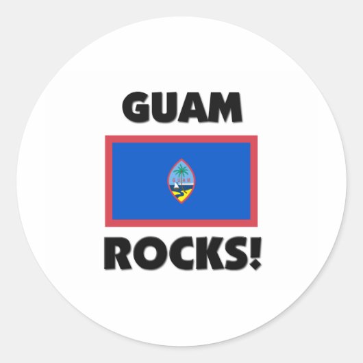 Guam Rocks Runder Aufkleber (Vorderseite)