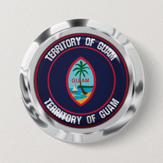 Guam Round Emblem Button (Vorderseite)