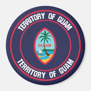 Guam Round Emblem Magnet