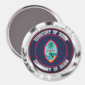 Guam Round Emblem Magnet (Vorderseite/Rückseite)