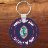 Guam Round Emblem Schlüsselanhänger (Vorderseite)