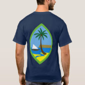 GUAM RUN 671 Guahan USA Flag Siegel Green T-Shirt (Rückseite)